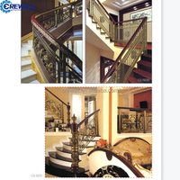 Main courantes d'escalier de style minimaliste moderne, matériau en aluminium durable, sécurité d'escalier intérieure, main courantes d'escalier