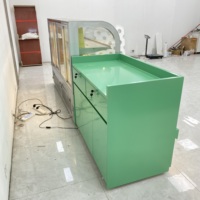 Vitrine Réfrigérée pour Boulangerie avec Éclairage LED Tricolore, Cadre en Acier Inoxydable, Verre Trempé, Présentoir à Gâteaux et Pains pour Café et Magasin