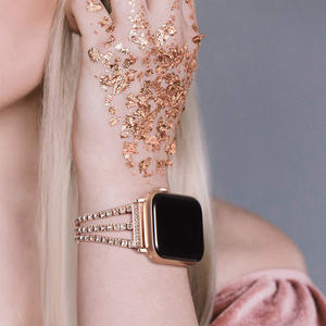 Braccialetto di gioielli di lusso con diamanti RYB cinturino per <span class=keywords><strong>Apple</strong></span> <span class=keywords><strong>Watch</strong></span> 38 40 42 <span class=keywords><strong>44</strong></span> 46mm cinturino da polso in acciaio inox per le donne - Product Image 6