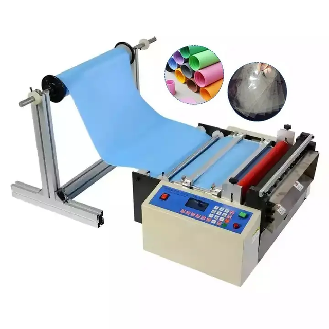 Automatic Paper PET PVC Plastic Film Non Woven Fabriclitting Roll to Sheet Cutting Machine with CNC