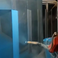 Robot Industrial Automatizado para Pulverización de Recubrimiento en Polvo