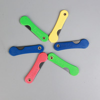 Couteaux pliants en plastique en gros, lames en acier inoxydable, couteaux utilitaires pour étudiants, mini-couteaux à ouvrir les petits colis