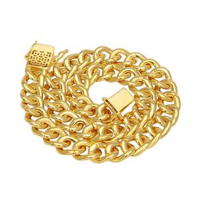 Hip Hop CZ Cuba Liên Kết Mens Vòng Cổ Màu Đen Bạc Vàng Cuba Liên Kết Iced Out Chuỗi Vòng Cổ - Product Image 4
