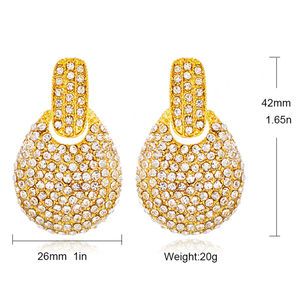 Pendientes de Aro Trenzados de Cobre con Circonita de Moda, Chapados en Oro de 18K - Product Image 6