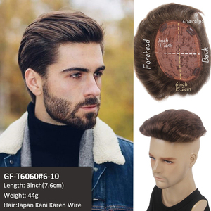 남성용 가발 조각 천연 블랙 다크 브라운 <span class=keywords><strong>3</strong></span> 인치 헤드 화학 섬유 메커니즘 헤어 교체 블록 공장 가격 - Product Image 6