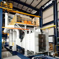 Tipo de gancho Spinner Hanger Shot Blasting Machine para limpiar la superficie de acero Rust Shot Blast Abrator Machine
