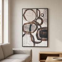 Art mural abstrait contemporain en matériaux PS légers, imprimé en 3D, pour décorer les maisons et les bureaux