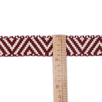 Rubans tissés personnalisés en coton jacquard chevron ondulé de 4 cm pour sangles et chaussures