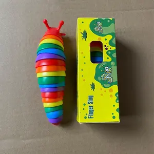 Color box packing Decompression Caterpillar Fingertip Snail Release Toy Children's Fun Snail Decompression Toy