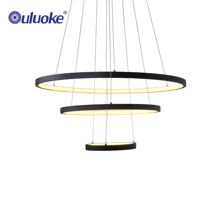 Wholesale Living Rom Round Ring Acrylic Modern Simple Ceiling Hanging Chandelier Led Pendant Light