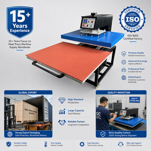 เครื่องรีดร้อนไฮดรอลิกคุณภาพสูง 1 สถานี ขนาด 80x100 ซม. สำหรับงานพิมพ์ซับลิเมชั่นอัตโนมัติสำหรับเสื้อผ้า รุ่นใหม่ - Product Image 3