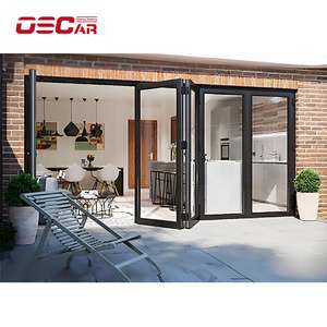 Portes coulissantes Porte pliante en accordéon pour façade résidentielle Style <span class=keywords><strong>italien</strong></span> Porte pliante durable réglable pour garage et bureau à domicile - Product Image 1