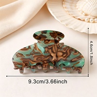 Nouvel Arrivage Pince à Cheveux Tendance Motif Marbre Dégradé Coloré, Accessoire Coiffure Femme pour Chignon Arrière de Tête avec Logo Personnalisé