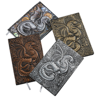 Carnet de notes de voyage A5 personnalisé en cuir de haute qualité, sublimation, motif Dragon