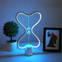 Baru LED Meja Magnetic Melayang Lampu Keseimbangan Cerdas Kreatif Kamar Tidur Samping Tempat Tidur Lampu Warna Berubah Meja Bar Cahaya Ambient