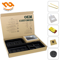 HongQiang Grills Barbecue Jetables Portables Bento – Ensemble Boîte à Lunch avec Barbecue au Charbon de Bois, Réchaud Extérieur