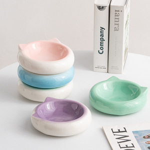 Bol de nourriture pour chien et <span class=keywords><strong>chat</strong></span> en céramique moderne de qualité supérieure, motif solide, anti-étouffement, ergonomique, avec utilisation pour le <span class=keywords><strong>poisson</strong></span>, étanche, pour usage extérieur - Product Image 3