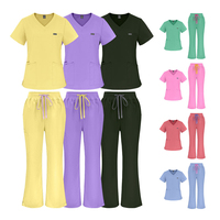 Tenues Médicales Extensibles Haut de Gamme pour Femmes, Uniformes d'Hôpital Personnalisables avec Logo OEM, Blouses Chirurgicales pour Chirurgiens