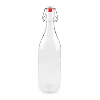 Bouteilles rondes en verre transparent de Chine, 200 ml, 250 ml, 500 ml, 750 ml, 1000 ml, pour jus, qualité alimentaire, boissons, personnalisables