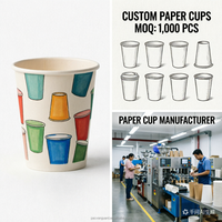 Gobelets en papier à double paroi durables, enduits de PLA, résistants à la chaleur, 200 ml, 300 ml, 400 ml, 500 ml, avec impression de marque privée