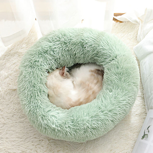 Los fabricantes proporcionan cama para perros Donut, diferentes colores, felpa, cama para mascotas con relleno súper suave - Product Image 1