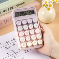 Calculatrice de bureau multifonctionnelle à 8 chiffres bureau école batterie dégradé financier rose violet couleur calculatrice bureau cadeau