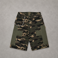 Shorts de travail baggy camouflage TaiDe sur mesure, style jorts, color block, délavage vintage, poches utilitaires, OEM ODM, faible MOQ, usine de vêtements