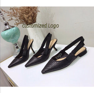 Zapatos de Tacón Alto de Cuero Genuino Metálico para Mujer, Diseño de Lujo, Sandalias de Tacón para Fiesta, Club, Vestido de Noche - Product Image 3