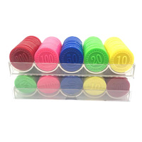 Jetons de poker ronds en plastique colorés sans valeur nominale, personnalisables, pour jeux de société et fêtes