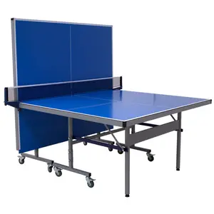 Wholesale dhs table tennis with folding table leg purple color top 18mm ping pong tables factory