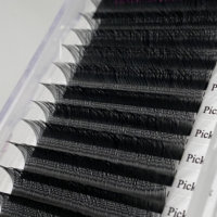 Vente en gros de cils individuels en forme de Y, grappes de cils duveteux 3d préfabriqués, Fans de Volume, Extension de cils D mat Yy