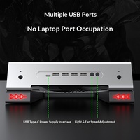 Laptopstandaard Radiator Koelbasis Desktopcomputerbeugel Game Stille aluminium koellichaam met ventilator RGB Draagbaar