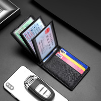 Porte-cartes en cuir pleine fleur pour permis de conduire, carte d'identité et badge nominatif – Accessoires