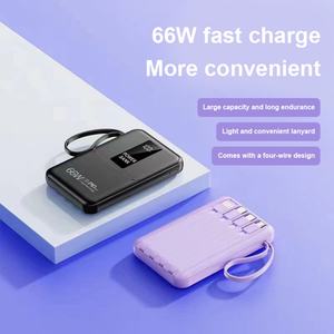 Vente flash - Mini chargeur de téléphone portable 20W à charge rapide, capacité 10000mah, avec câble intégré pour téléphone - Product Image 5