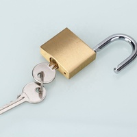 Kete Serrures solides à clé identique Cadenas en laiton de sécurité robuste avec clés