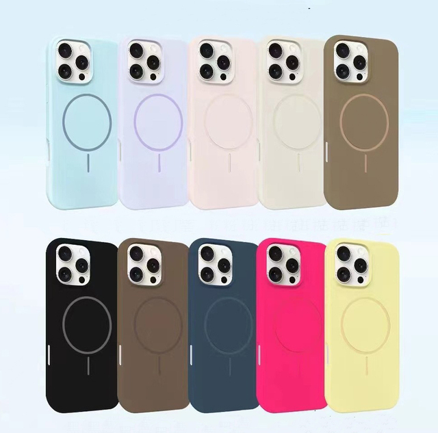 Soft Liquid Silicone Microfiber Flock Lining Magnetic Phone Case for iphone 16 15 Promax 14 Official Shockproof Cover for iphone