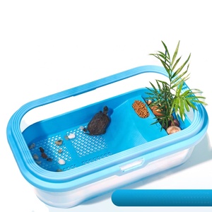 Réservoir de tortue d'aquarium d'habitat de tortue en plastique pour reptiles facile à assembler et à nettoyer - Product Image 1