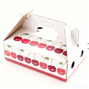 Boîte d'emballage personnalisée pour cerises, boîte à fruits, boîte en carton pour supermarché, boîte d'affichage en papier, gaufrage pour magasin de détail, boîtes pour légumes - Product Image 1