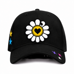 Gorra de Béisbol Deportiva Vintage de Alta Calidad, Bordado 3D, Ajustable, Negra, de Gamuza, Unisex - Product Image 1