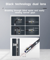 Caméra endoscope vidéo industrielle articulée à double caméra Wi-Fi 2 voies à rotation avec caméra de 6.5mm Tube de serpent de 1 mètre