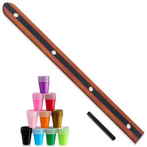 Juego de apilar vasos de madera, juego de beber, pirámide de vasos para fiestas, juego de equilibrio para bar - Product Image 1