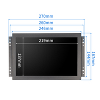 OEM ODM kecerahan tinggi 1000 Nits 10.1 inci Monitor bingkai terbuka tanpa layar sentuh HD-MI VGA BNC AV layar LCD USB untuk penggunaan luar ruangan