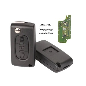 Llave Inteligente de Repuesto para <span class=keywords><strong>Citroen</strong></span> C2 C3 <span class=keywords><strong>C4</strong></span> C5 C6 C8, ASK/FSK 433Mhz ID46, Llave Remota Plegable con Luz, Llave de Coche con Chip VA2/HCA, CE0523 Ce0536 - Product Image 1