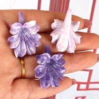Nouvelles perles multicolores en poudre de coquillage pressée 3D en forme de fleur de lys trompette à trou droit, accessoires de bijoux hawaïens DIY pour boucles d'oreilles et colliers