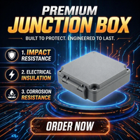 Boîtier de jonction électrique industriel en PP modifié durable, résistant aux intempéries, avec couvercle moulé par injection