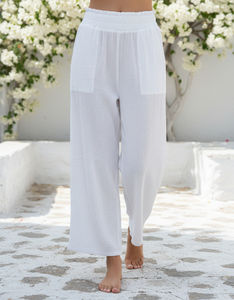 Pantalón ligero de tela de gasa para hombres y mujeres, cómodo, transpirable, elegante, perfecto para viajes de trabajo informales - Product Image 5