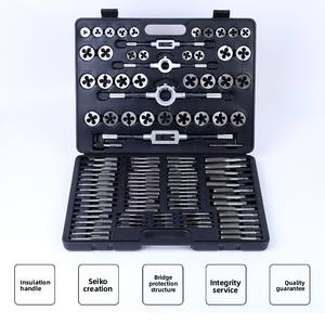 Juego de herramientas mecánicas de 110 Uds., juego completo de zócalo Maestro de Llave manual de grifo y troquel, juego de grifo de rosca para uso versátil - Product Image 6