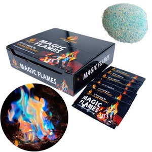 Poudres de flamme colorées Magic Fire pour le camping, les feux de camp, la création d'ambiance en cas de survie en plein air, colorant pour les flammes - Product Image 1
