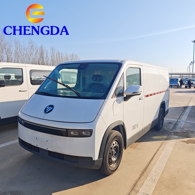 Manual LHD/RHD New Used 2/3-Seater Foton E View I7 Full Electric Truck Cargo Van Transport Electric Vehicle Mini Van for Sale