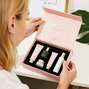 Boîte cadeau en carton avec couvercle magnétique, impression UV personnalisée, logo, ensemble cosmétique de luxe, crème pour le visage, emballage de beauté, avec EVA - Product Image 6
